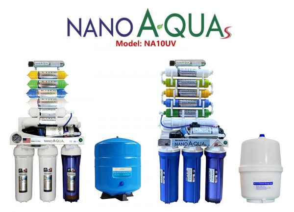 Máy lọc nước NanoAquas 10 lõi tích hợp đèn UV diệt khuẩn