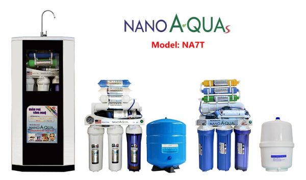 Máy lọc nước NanoAquas 7 lõi lọc có vỏ tủ