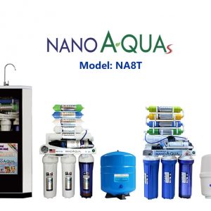 Máy lọc nước NanoAquas 8 lõi lọc có vỏ tủ