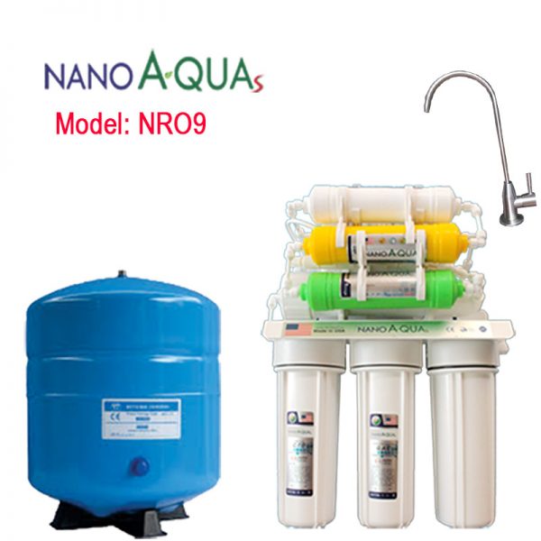 Máy lọc nước Nanoaquas 9 lõi NRO9, công nghệ lọc RO không dùng điện