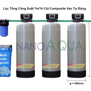 Lọc Tổng Công Suất 7m³/h Cột Composite Van Tự Động
