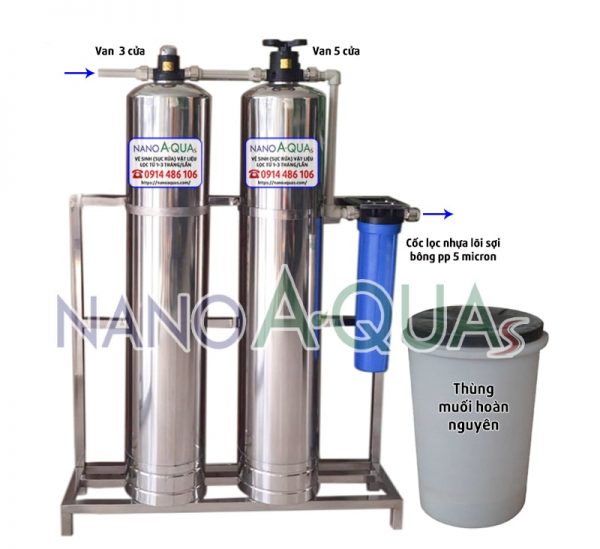 Hệ thống lọc nước sinh hoạt công suất lọc 2m3/h NanoAquas NIC212VT