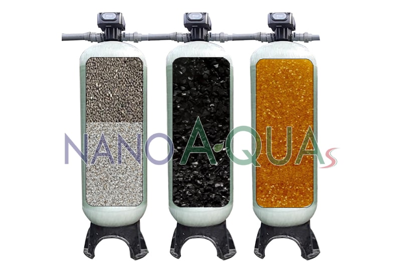 Vật liệu lọc trong hệ thống Lọc nước giếng khoan công suất 15m3/h NanoAquas NT3150GK 
