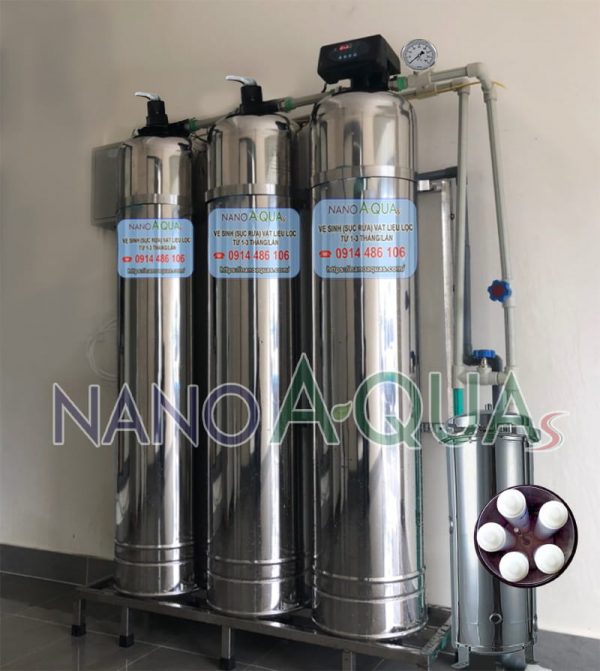 Lọc tổng cho nước sinh hoạt công suất 1m3/giờ cao cấp NanoAquas NIB351VH