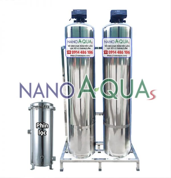 Lọc nước tổng công suất 2m3/h NanoAquas NIT232TA van tự động