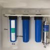 Hệ thống lọc nước sinh hoạt 1m3/ giờ sử dụng ở chung cư với 3 cột lọc thô với một cột lọc tinh