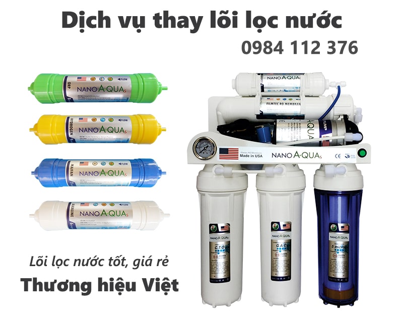 Thay lõi lọc nước NanoAquas