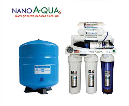 Máy lọc nước Nano aquas NA6, có 6 lõi lọc