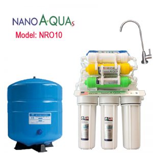 Máy lọc nước Nanoaquas 10 lõi NRO10, công nghệ lọc RO không dùng điện