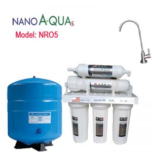 Máy lọc nước Nanoaquas 5 lõi NRO5, công nghệ lọc RO không dùng điện
