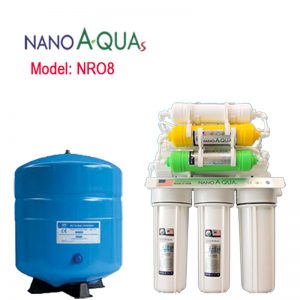 Máy lọc nước Nanoaquas 8 lõi NRO8, công nghệ lọc RO không dùng điện