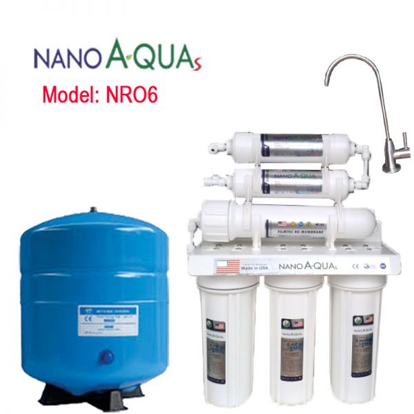 Máy lọc nước Nanoaquas 6 lõi NRO6, công nghệ lọc RO không dùng điện