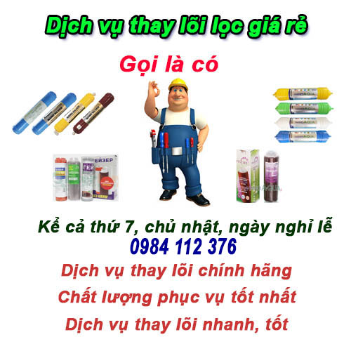 Thay lõi lọc nước ở Cầu Giấy, Dịch Vọng, nhiều năm uy tín