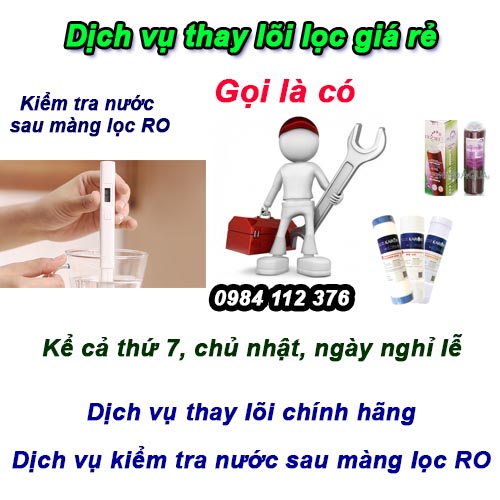 Thay lõi lọc nước Hai Bà Trưng, Hà Nội dịch vụ chính hãng, giá rẻ
