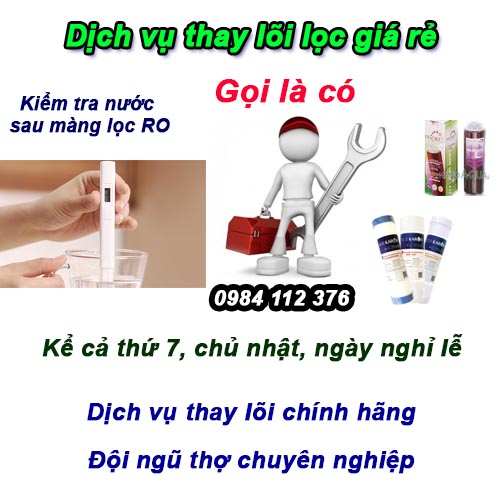 Thay lõi lọc nước Đống Đa dịch vụ giá rẻ, chính hãng