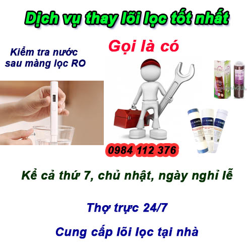Thay lõi lọc nước tại Nam Từ Liêm, Mỹ Đình chính hãng tốt nhất