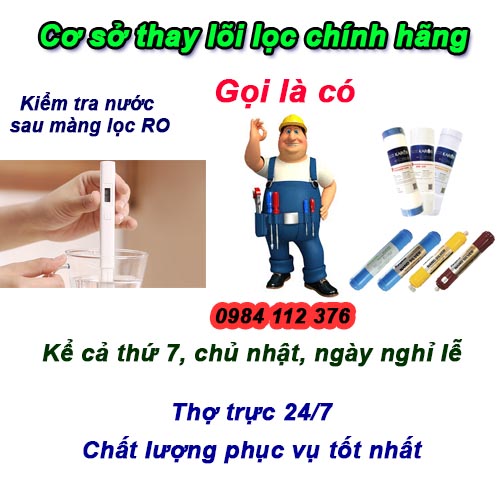 Thay lõi lọc nước RO ở Hoàng Mai, giá tốt có bảo hành 24 tháng