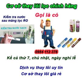 Thay lọc nước ở Thanh Trì, thợ chuyên nghiệp gọi tới sau 20 phút