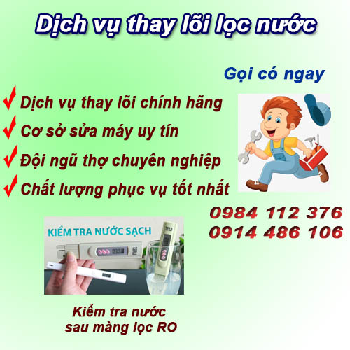 Thay lọc nước ở Nam Từ Liêm, gọi là thợ tới sau 20 phút