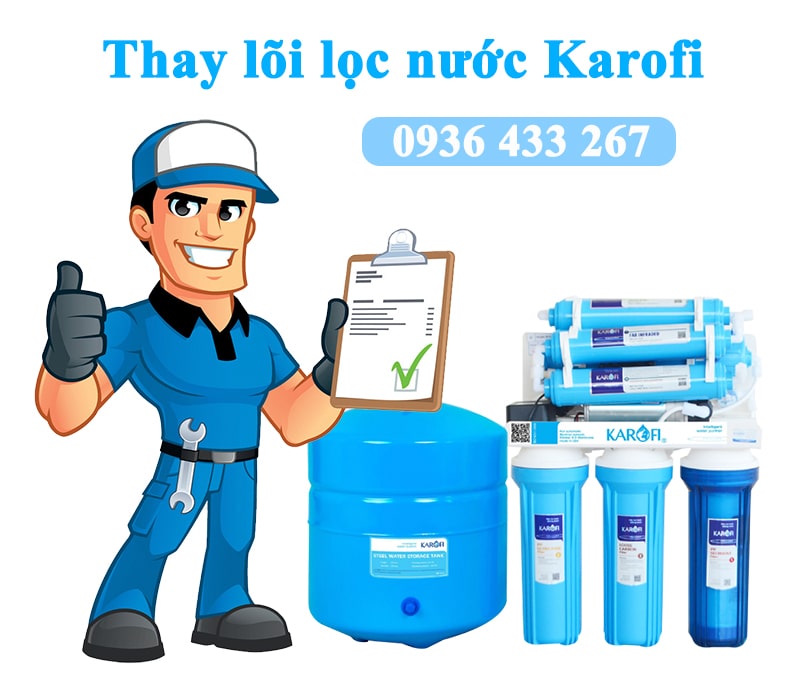 Thay lõi Karofi ở Yên Hòa, trung tâm máy lọc RO Cầu Giấy