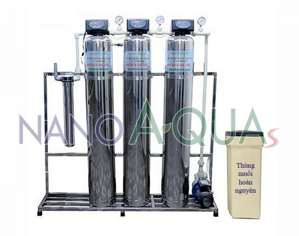 Lọc nước tổng 1m3 NanoAquas 3 cột lọc inox cao cấp model NIT310A