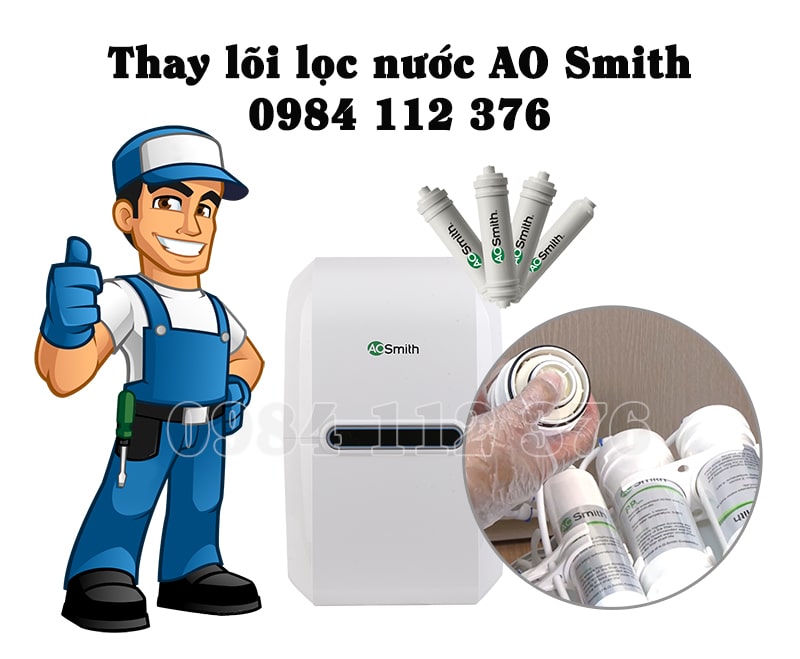 Thay lõi lọc nước AO Smith ở chung cư Thanh Hà, Hà Đông chính hãng