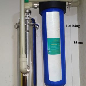 Hệ thống lọc nước sinh hoạt công suất 1m3/ giờ cao cấp 1 cột lọc thô với 1 cột lọc tinh