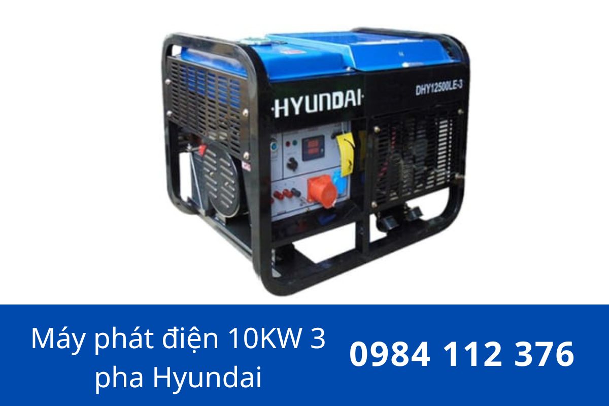Máy phát điện 10KW 3 pha Hyundai DHY12500LE_3 chạy dầu
