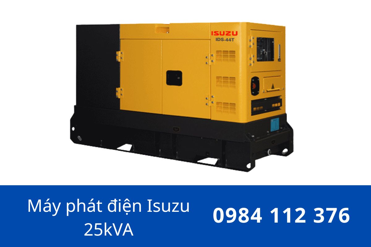 Máy phát điện Isuzu 25kVA Diesel 3 Pha 380V Ổn Định