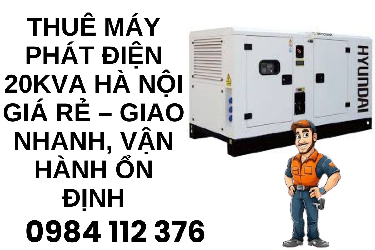 Thuê Máy Phát Điện 20kVA Hà Nội Giá Rẻ – Giao Nhanh, Vận Hành Ổn Định