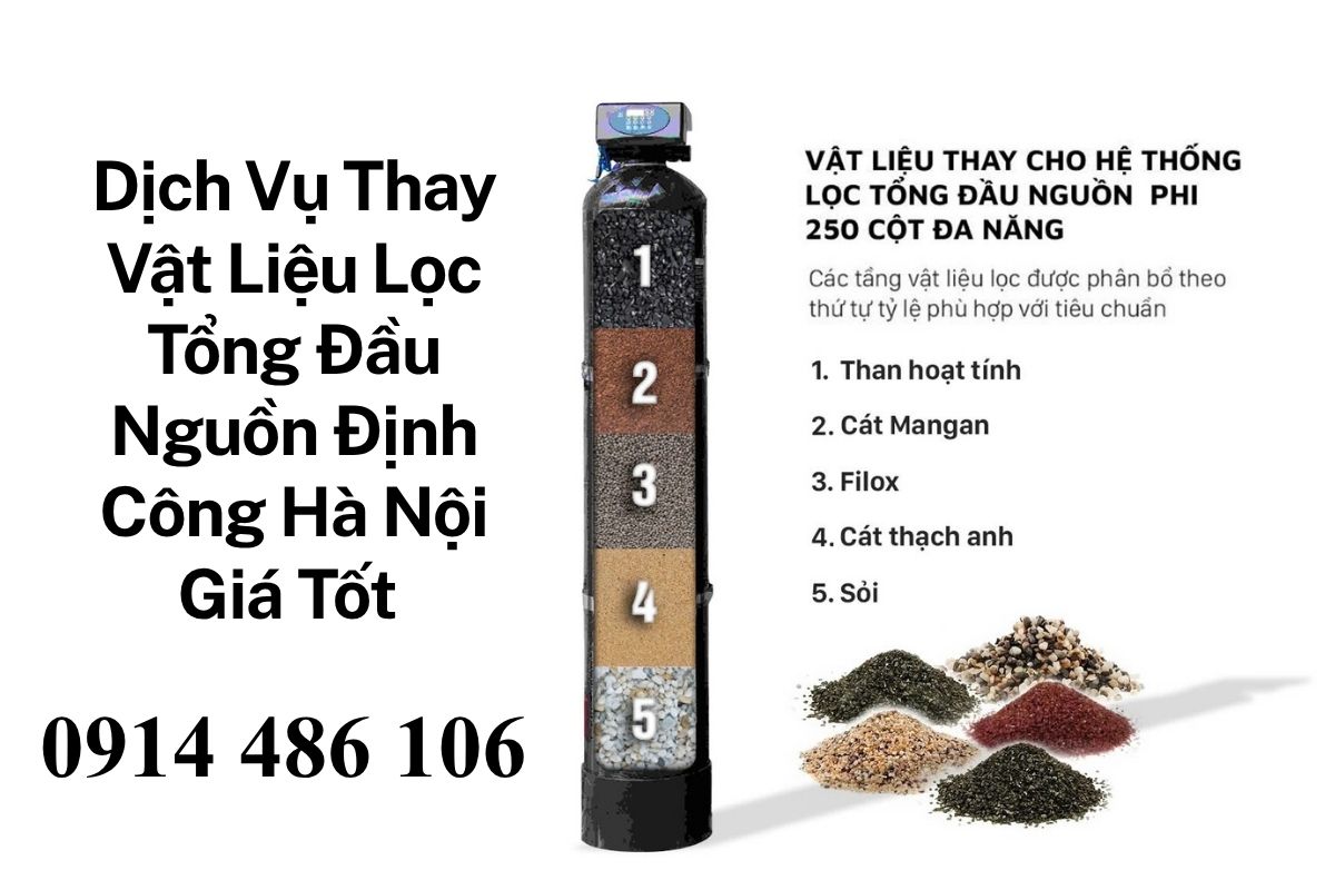 Dịch Vụ Thay Vật Liệu Lọc Tổng Đầu Nguồn Định Công Hà Nội Giá Tốt, Có Hóa Đơn VAT