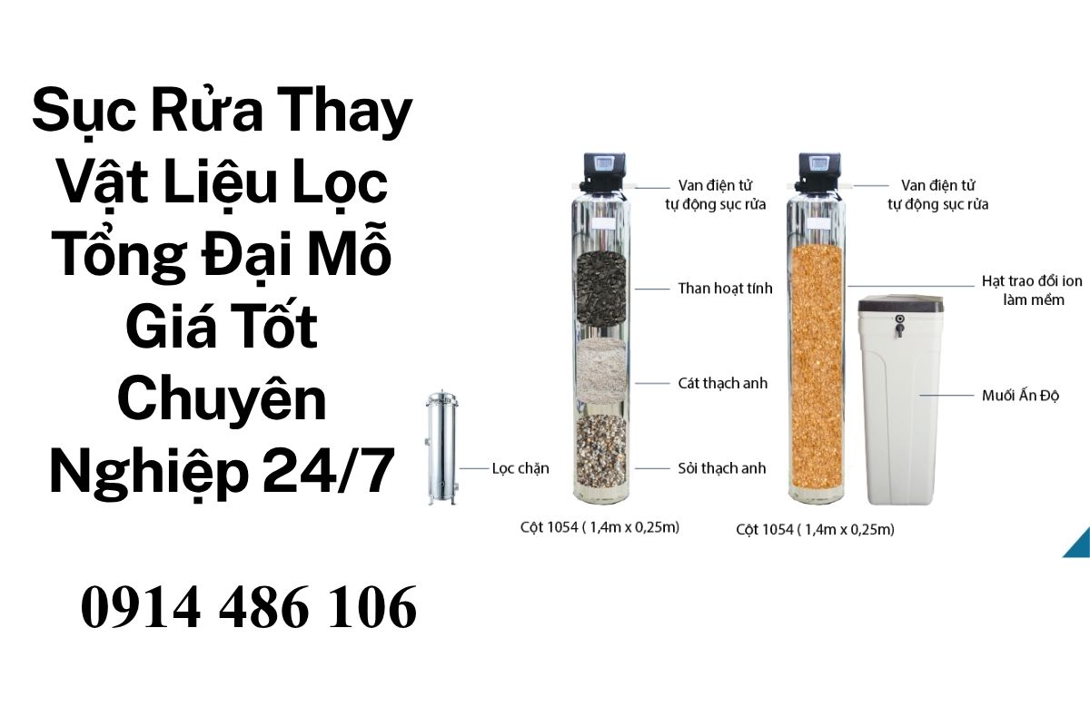 Sục Rửa Thay Vật Liệu Lọc Tổng Đại Mỗ Giá Tốt Chuyên Nghiệp, Phục Vụ 24/7