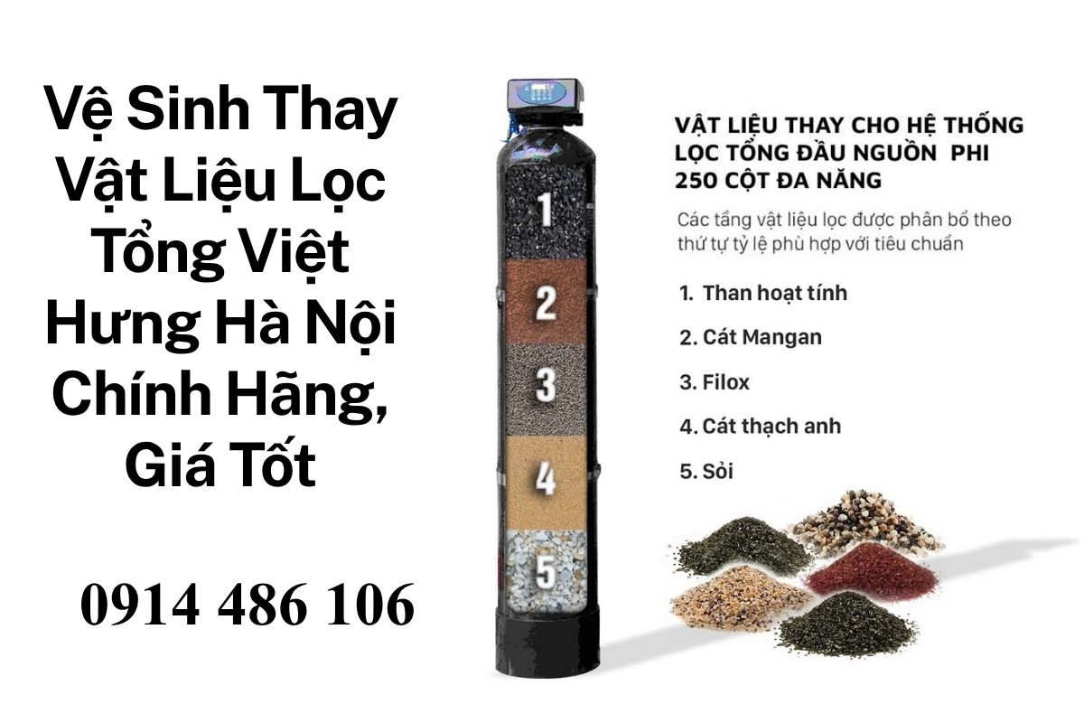 Vệ Sinh Thay Vật Liệu Lọc Tổng Việt Hưng Hà Nội Chính Hãng, Giá Tốt