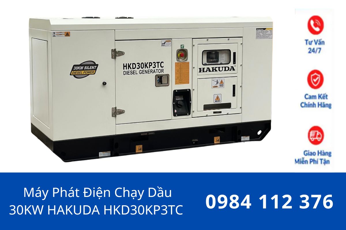 Máy Phát Điện Chạy Dầu 30KW HAKUDA HKD30KP3TC Chính Hãng