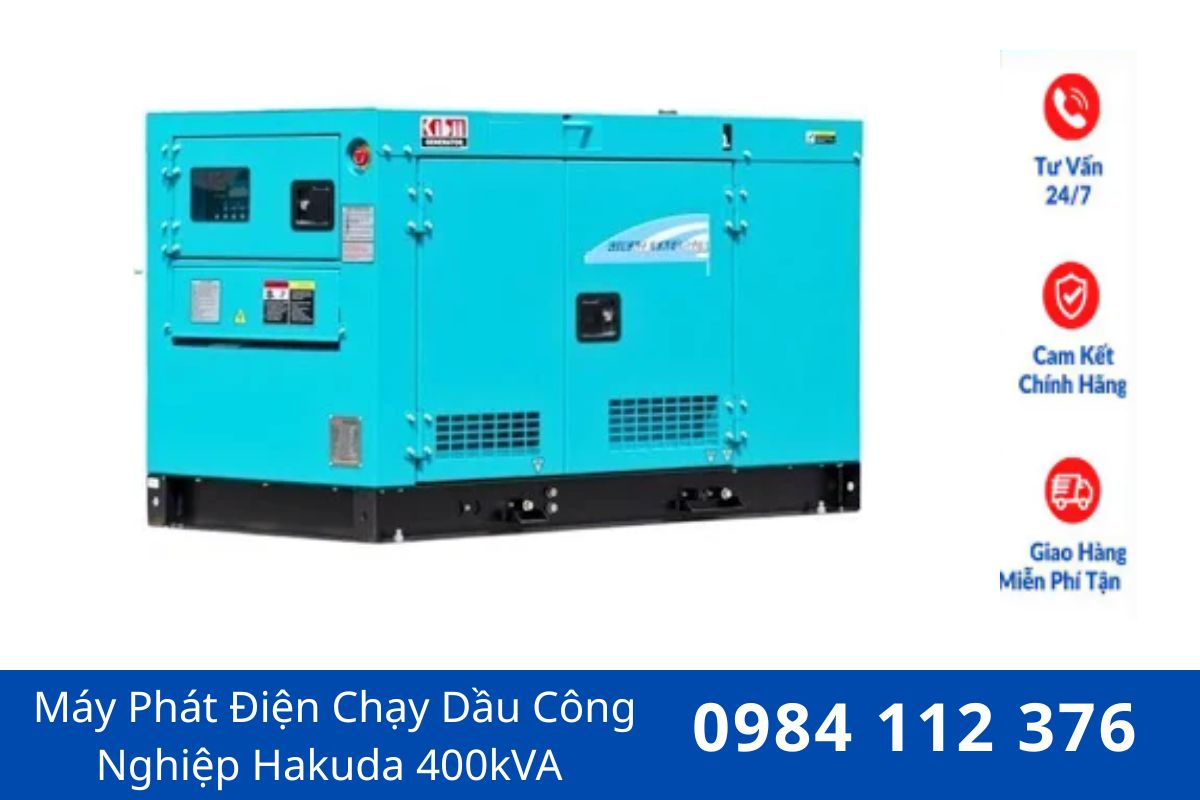 Máy Phát Điện Chạy Dầu Công Nghiệp Hakuda 400kVA HKD320KP3TC Chính Hãng