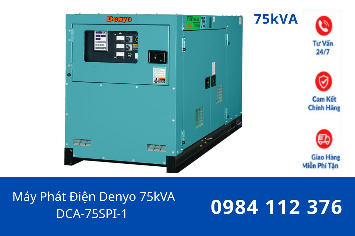 Máy Phát Điện Denyo 75kVA DCA-75SPI-1 Chính Hãng Nhật Bản, Giá Tốt