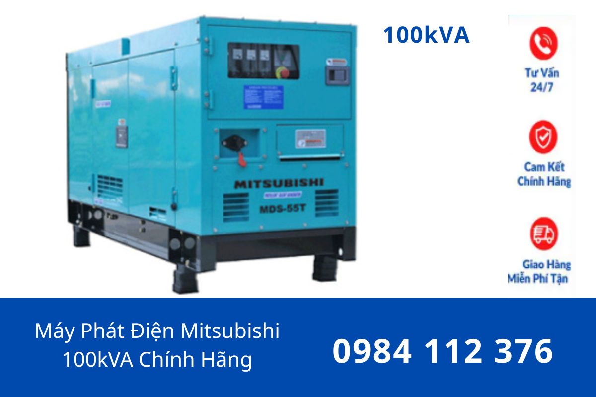Máy Phát Điện Mitsubishi 100kVA Chính Hãng Giá Tốt, Bảo Hành 12 Tháng
