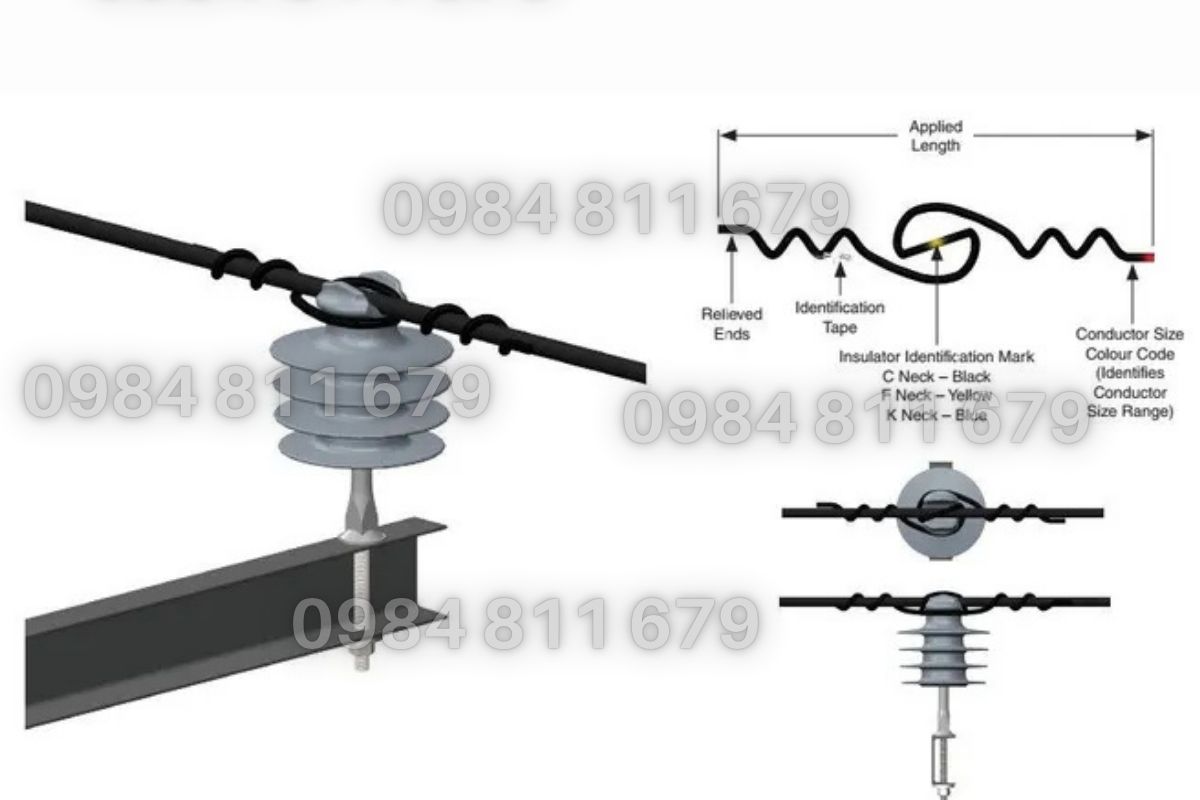 Dây Buộc Đầu Sứ Đôi Cho Lưới Điện Trung Thế Giá Tốt