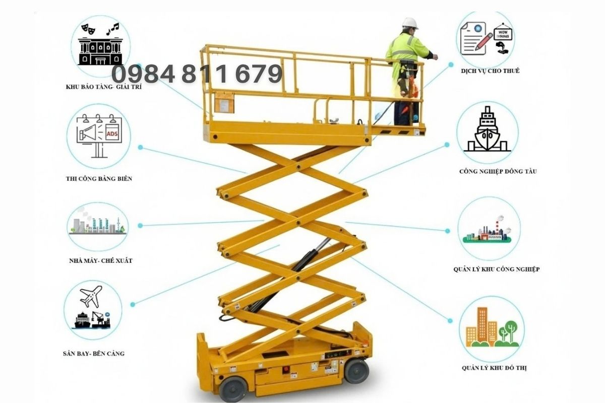 Xe Nâng Người Bình Thuận Cho Thuê – Boom Lift, Cắt Kéo Giá Tốt