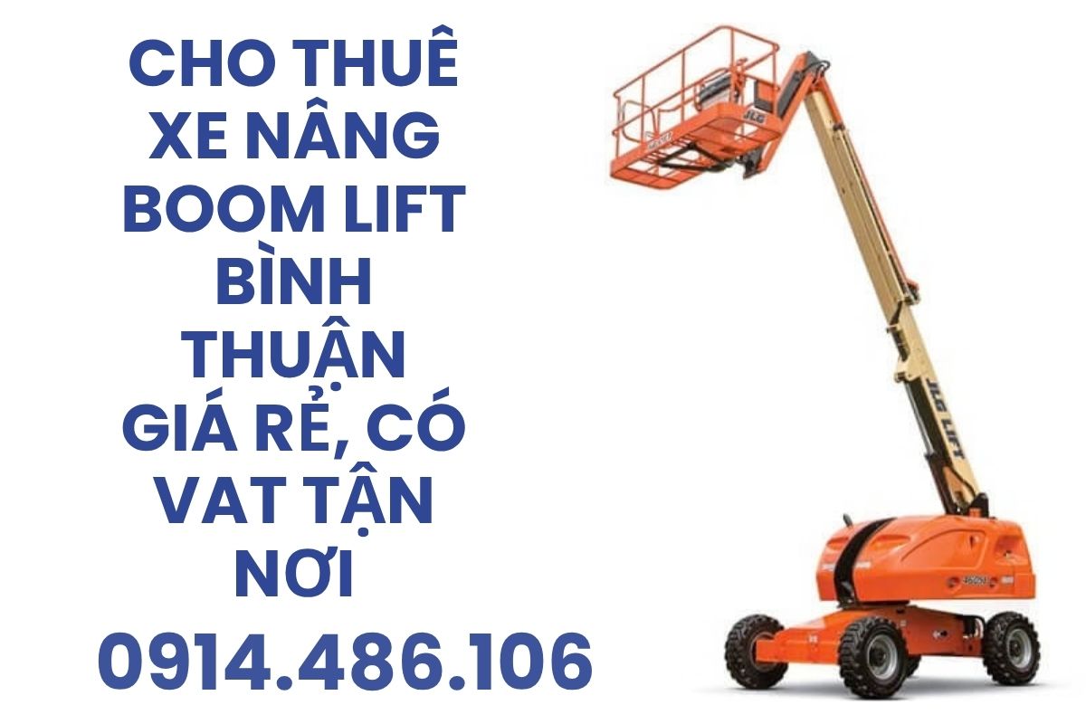 Cho Thuê Xe Nâng Boom Lift Bình Thuận Giá Rẻ, Có VAT, Giao Tận Nơi