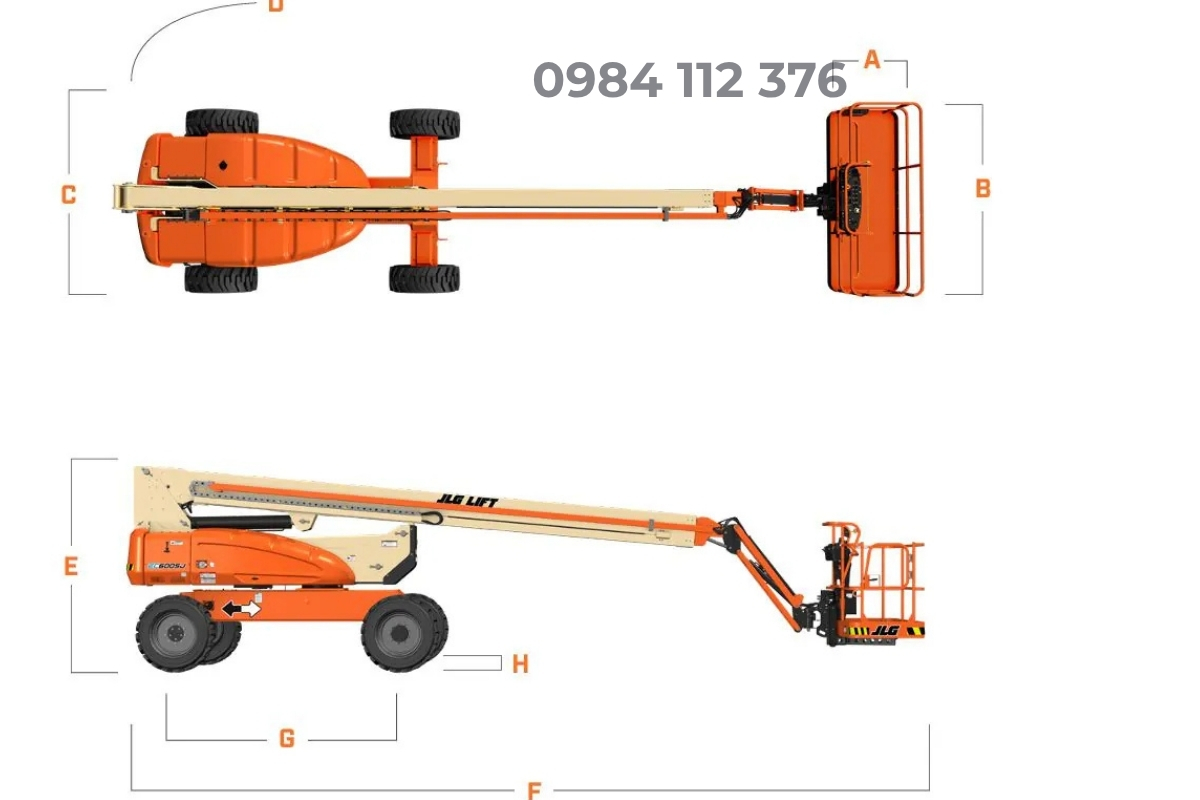 Xe Nâng Người Bắc Ninh 12m - 40m – Boom Lift, Cắt Kéo Có Lái
