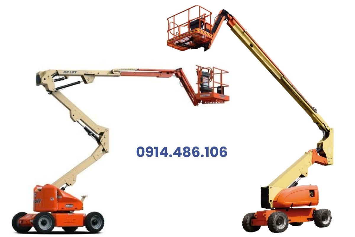 Cho Thuê Xe Nâng Người Hòa Bình – Boom Lift, Cắt Kéo Có Lái