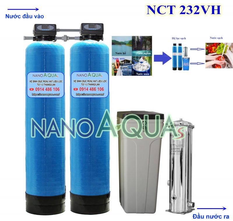 Hệ thống lọc nước tổng 2m3giờ NCT232VH