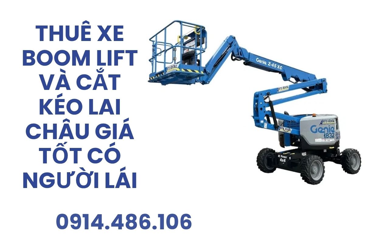 Cho Thuê Xe Nâng Người Lai Châu Boom Lift, Cắt Kéo Giá Tốt