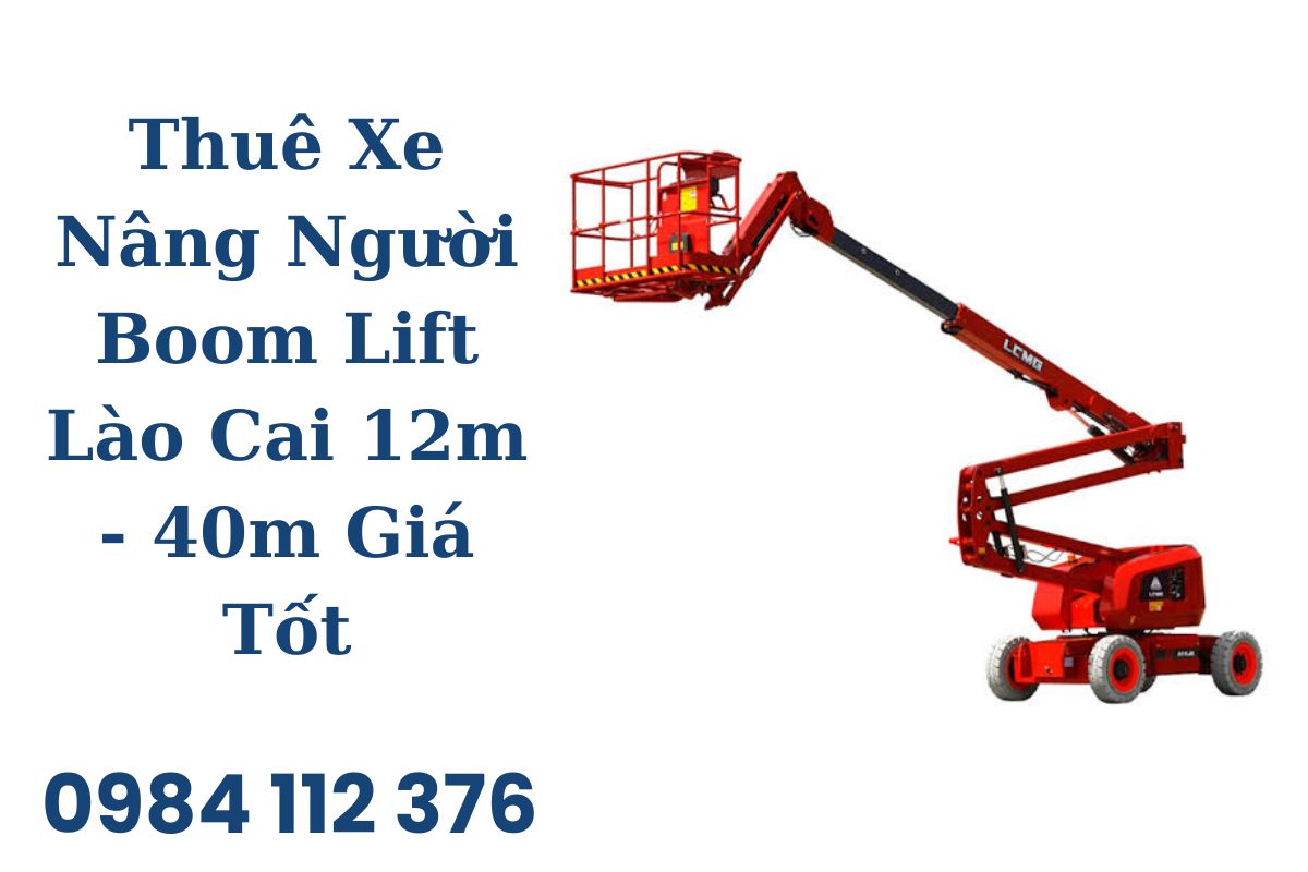 Thuê Xe Nâng Người Boom Lift Lào Cai 12m - 40m Giá Tốt