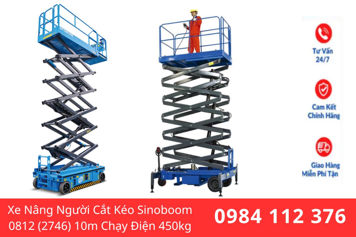 Xe Nâng Người Cắt Kéo Sinoboom 0812 (2746) 10m Chất Lượng Cao Cho Công Trình