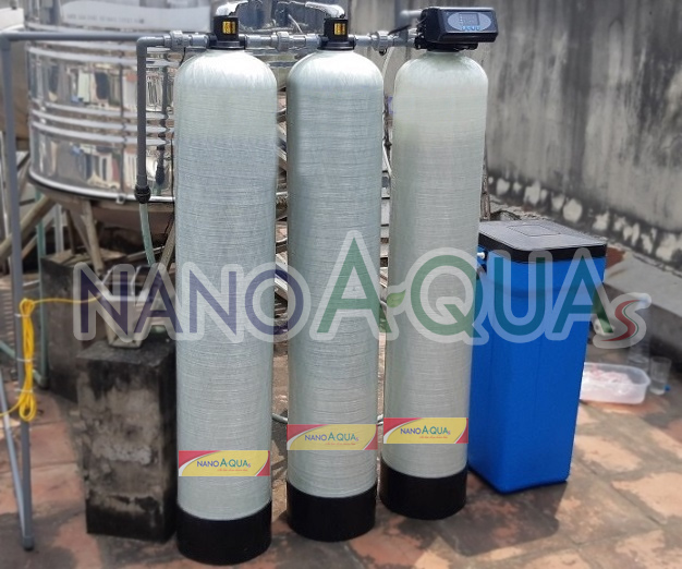 Hệ Thống Lọc Tổng 6m³/h Cột Composite Van Hỗn Hợp