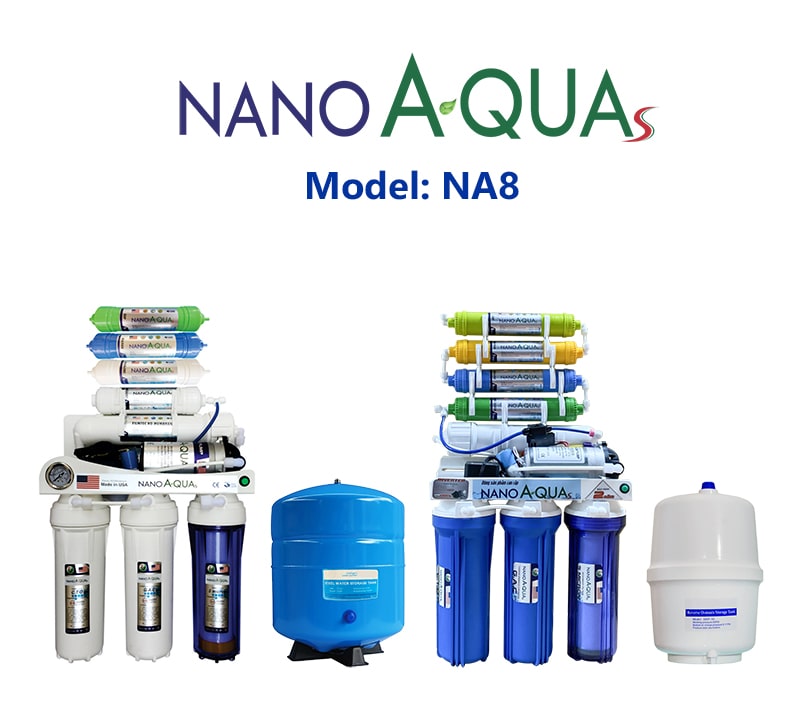 Máy lọc nước NanoAquas 8 lõi lọc không tủ