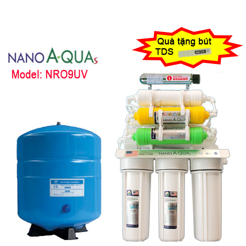 Máy lọc RO 9 lõi NRO9UV, tích hợp đèn UV