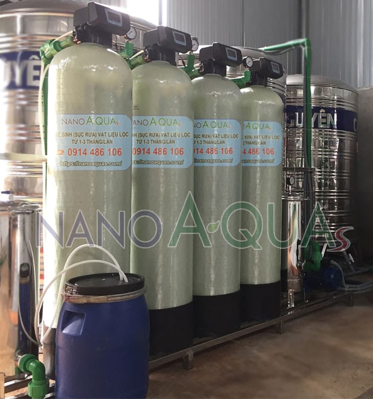 Lọc nước giếng khoan công suất 10m3 NanoAquas NT4100GK cho nước nhiễm vôi 
